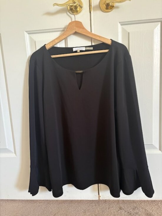 Calvin Klein Tops - Calvin Klein, Black, XL Blouse